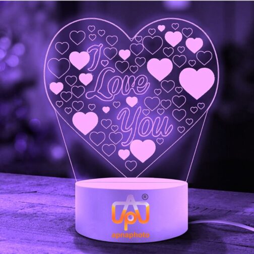 apnaphoto 3d illusion i love you night lamp