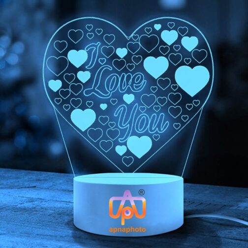 apnaphoto 3d illusion i love you night lamp