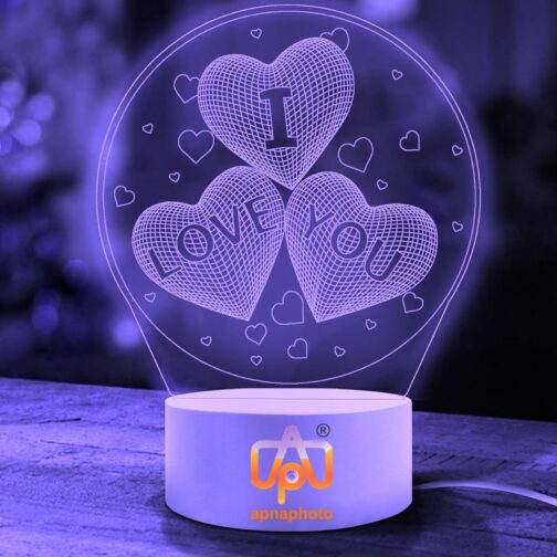 apnaphoto 3d illusion i love you night lamp