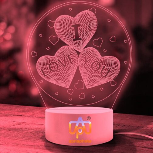 apnaphoto 3d illusion i love you night lamp