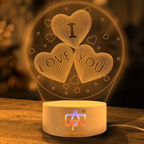 apnaphoto 3d illusion i love you night lamp