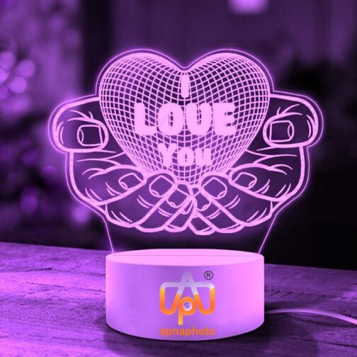 apnaphoto 3d illusion i love you night lamp