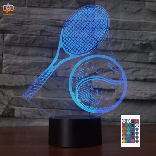 apnaphoto 3d illusion badminton night lamp