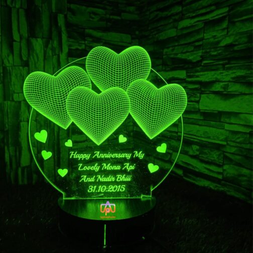 apnaphoto 3d illusion happy anniversary night lamp