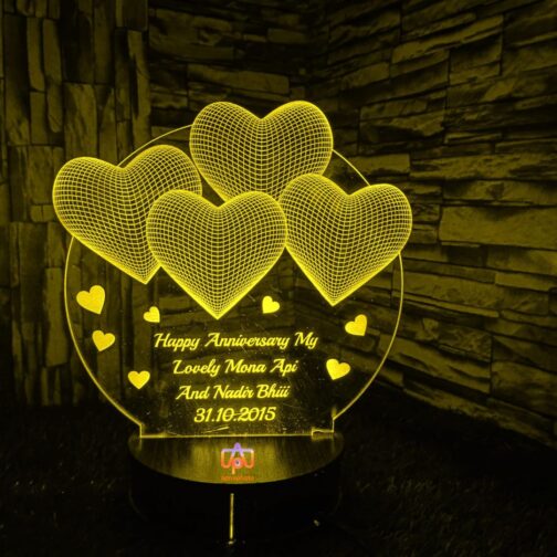 apnaphoto 3d illusion happy anniversary night lamp