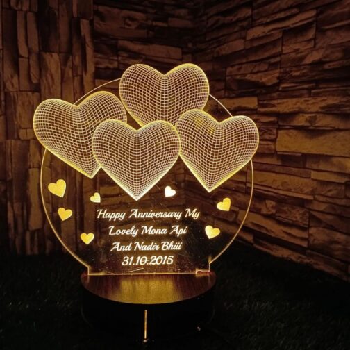 apnaphoto 3d illusion happy anniversary night lamp