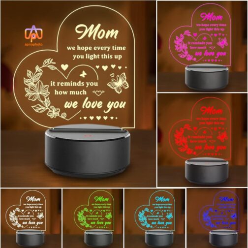 apnaphoto 3d illusion mom we love you night lamp