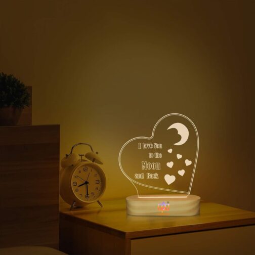 apnaphoto 3d illusion moon and back night lamp