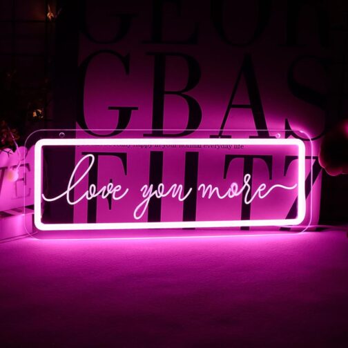 apnaphoto love you more neon sign