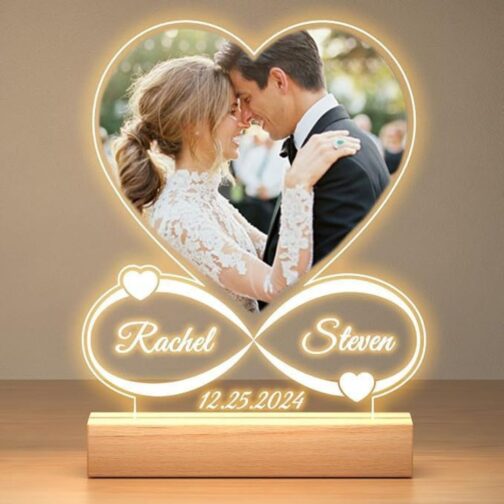 apnaphoto 3d illusion heart couple photo lamp