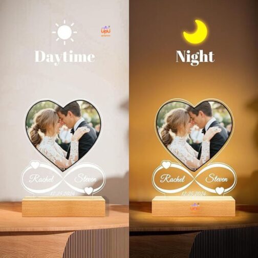 apnaphoto 3d illusion heart couple photo lamp