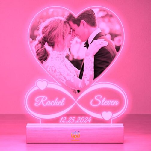 apnaphoto 3d illusion heart couple photo lamp