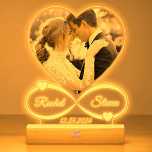 apnaphoto 3d illusion heart couple photo lamp