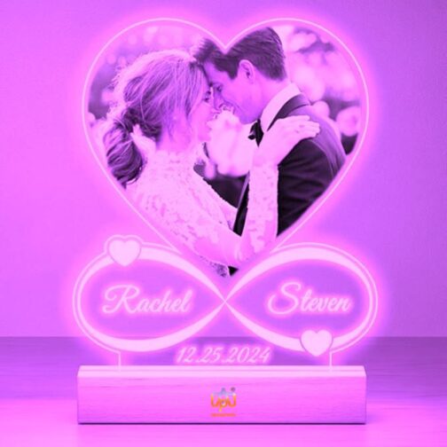 apnaphoto 3d illusion heart couple photo lamp