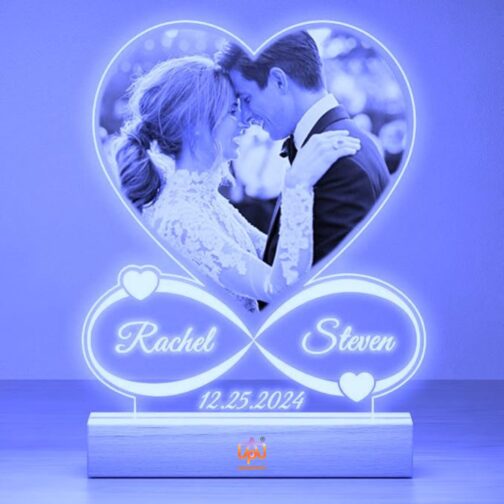 apnaphoto 3d illusion heart couple photo lamp