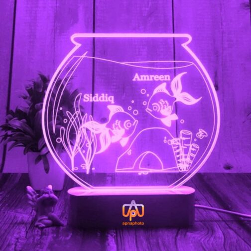 Apna Photo 3D Illusion Fish Bowl Lamp